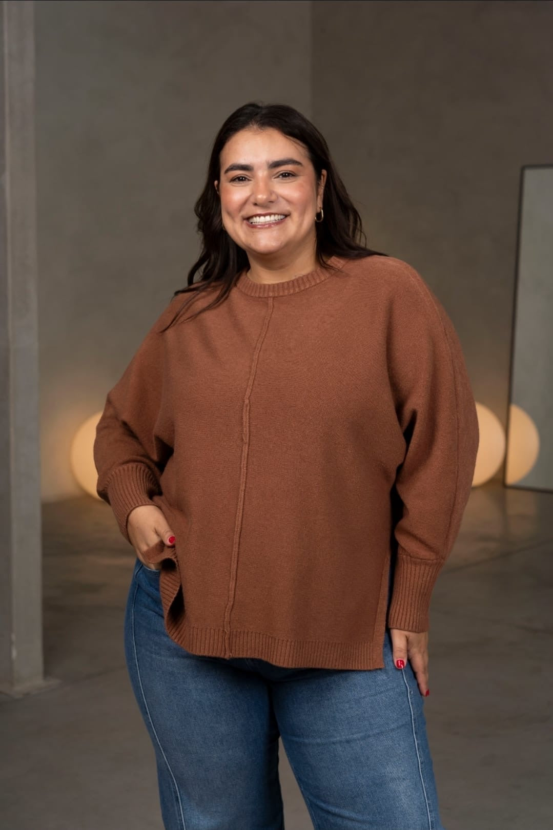 Buzo oversize marrón